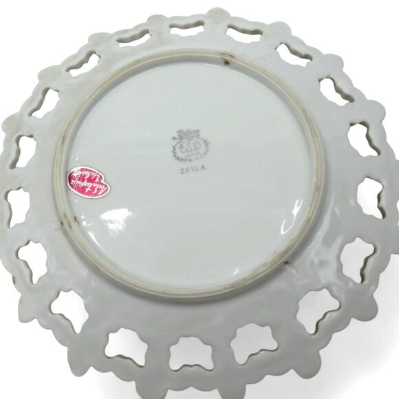 ESD Japan Reticulated Floral Ceramic Plates Set of 3 Vintage 8" - Picture 11 of 13